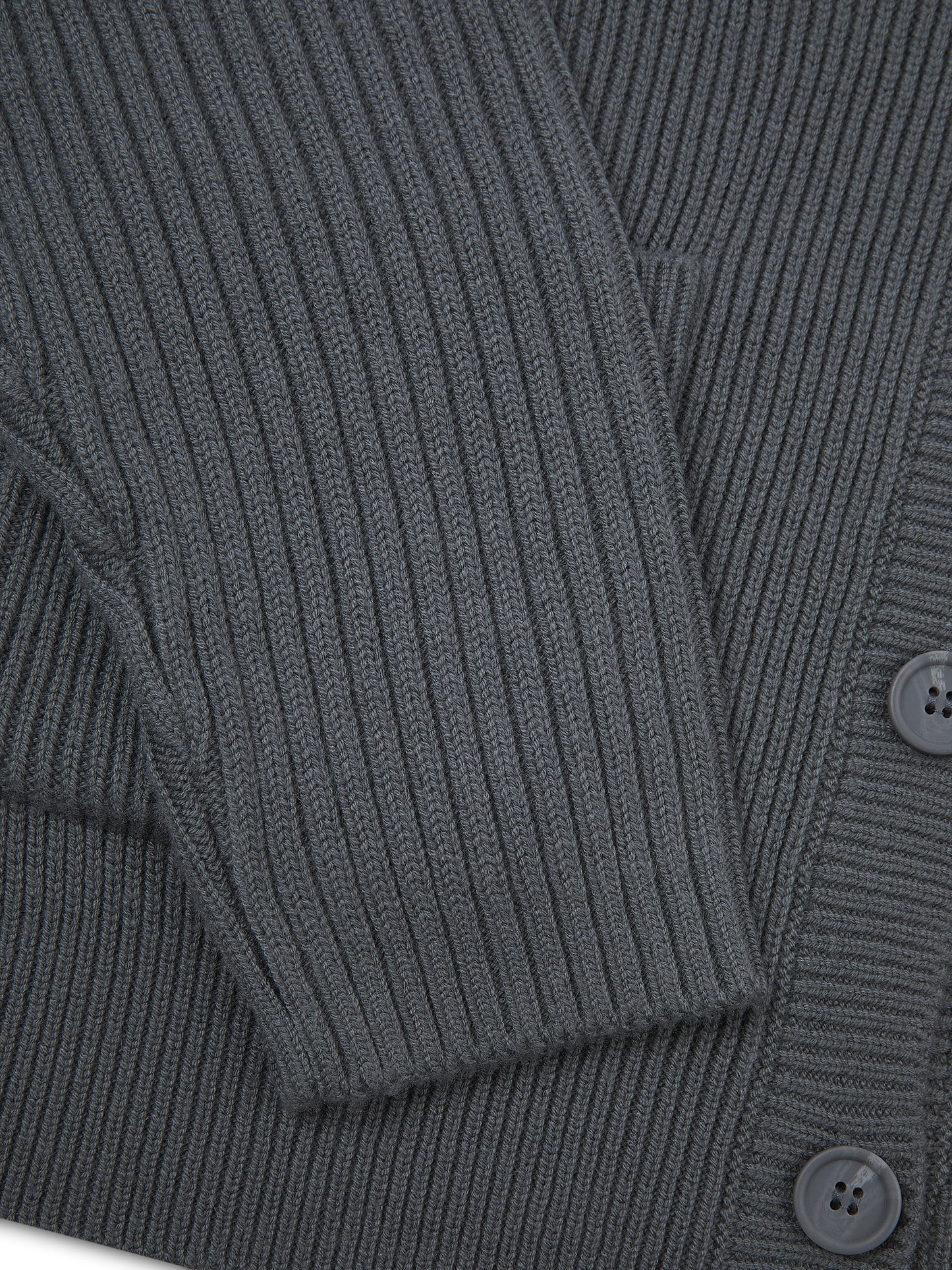 'NEW ENGLAND' KNITTED APPLIQUÉ DETAIL CARDIGAN SLATE GREY