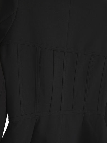 'BELLA' HOURGLASS CORSET BLAZER DRESS BLACK