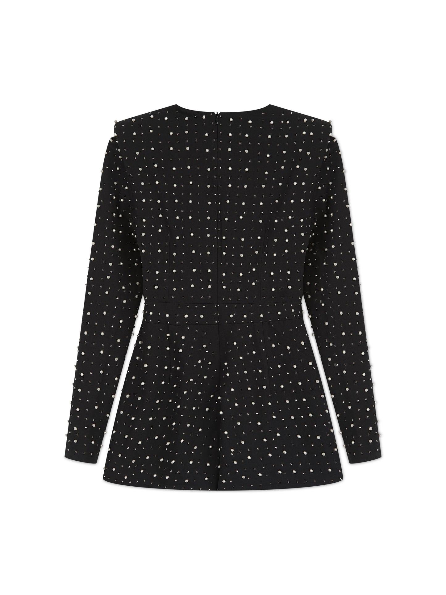 'IRIS' EMBELLISHED TAILORED PLAYSUIT BLACK