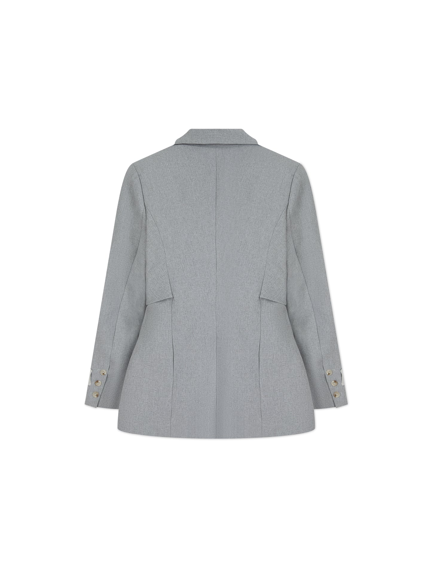 'ASTON' STRUCTURED HOURGLASS CINCHED WAIST BLAZER GREY