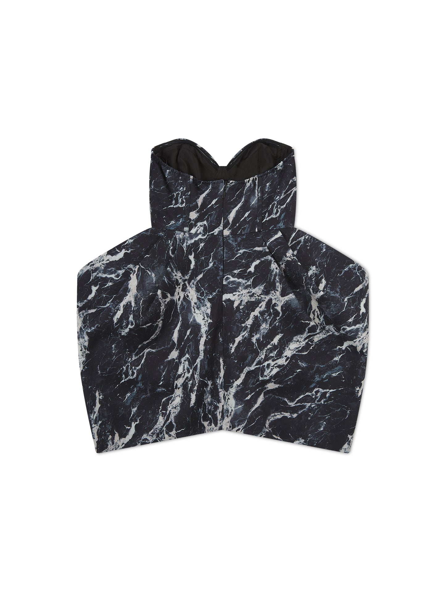 'ANASTASIA' MARBLE PRINT BUSTIER HOURGLASS MINI DRESS WITH DETACHABLE SLEEVES