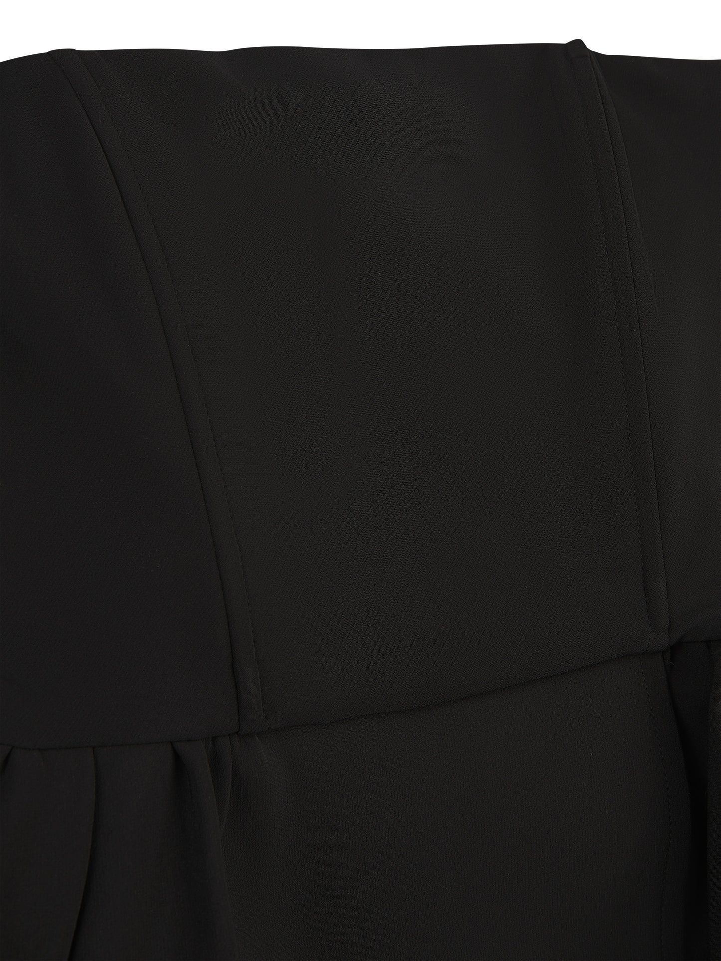 'ESTELLE' HOURGLASS BANDEAU WRAP FRONT MINI DRESS BLACK