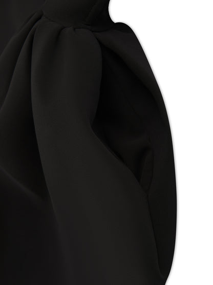 'ESTELLE' HOURGLASS BANDEAU WRAP FRONT MINI DRESS BLACK