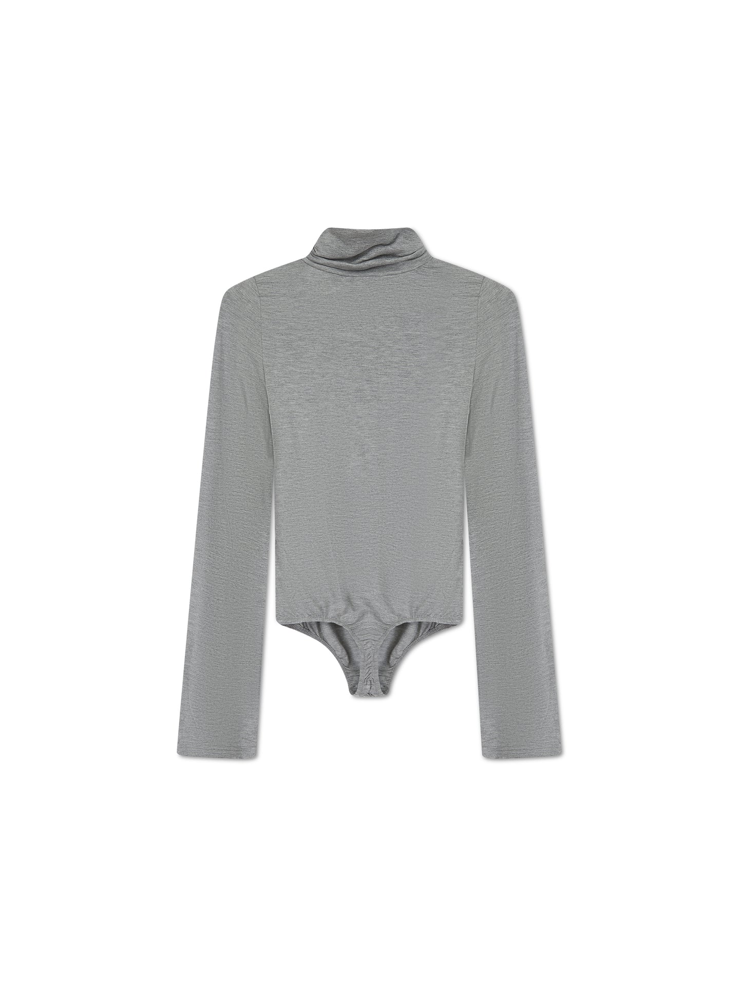 'RHODE' ROLL NECK BODYSUIT WITH FLARED SLEEVES GREY