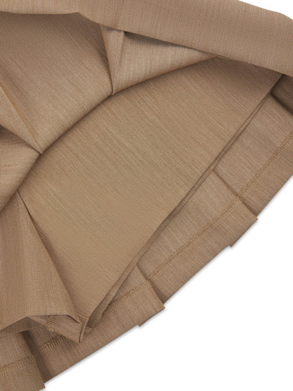 'HAILEY' HIGH WAIST PLEATED SKORT CAMEL