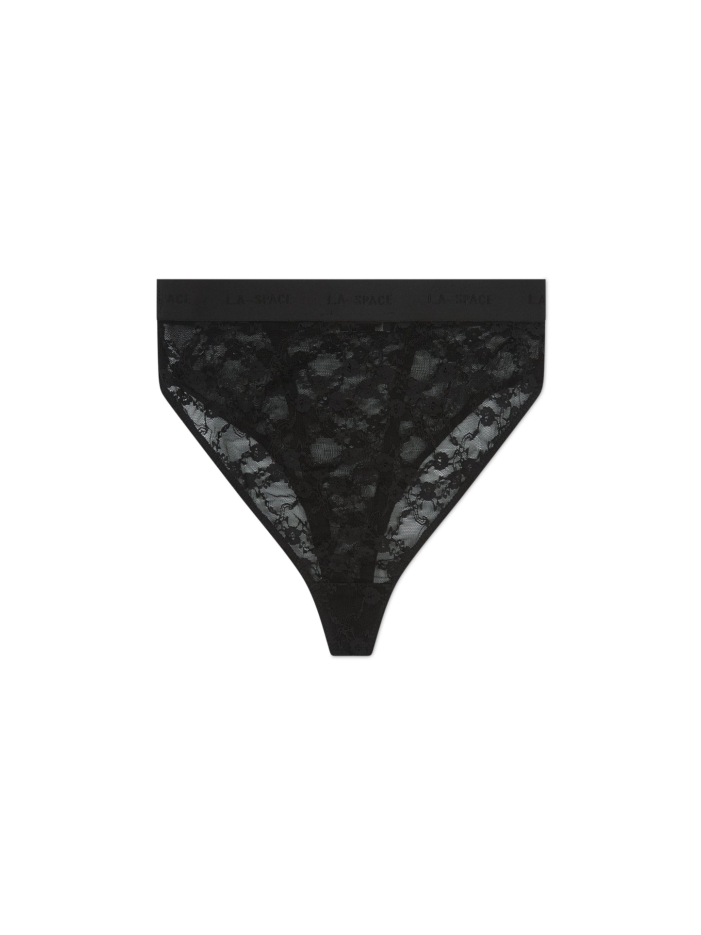 'MONROE' L.A-S LACE HIGH LEG BRIEF BLACK