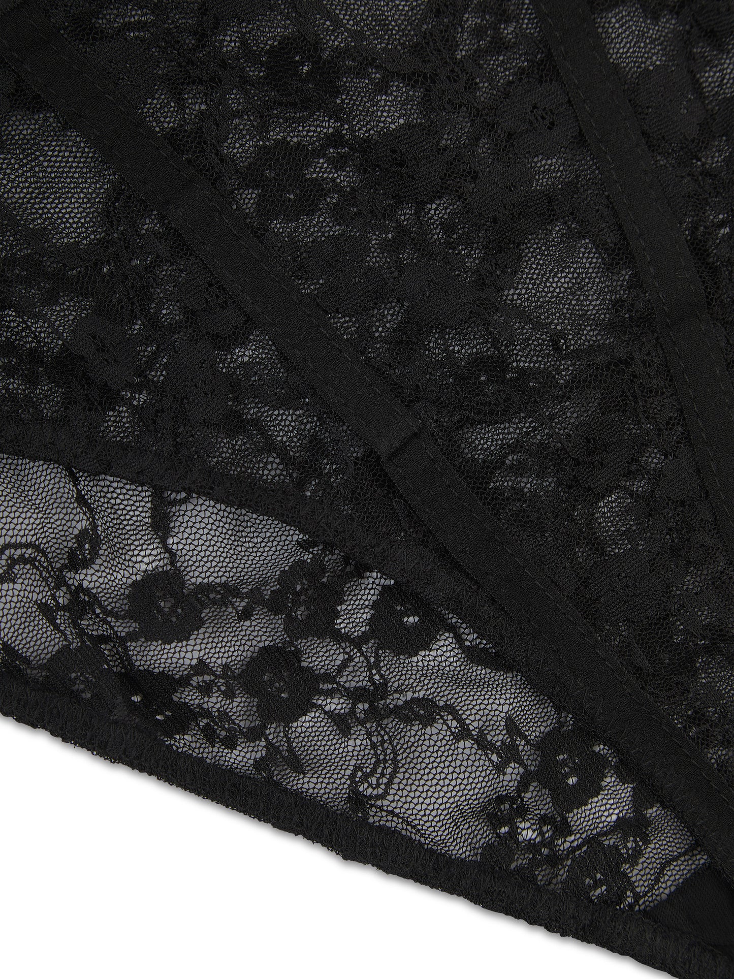 'MONROE' L.A-S LACE HIGH LEG BRIEF BLACK