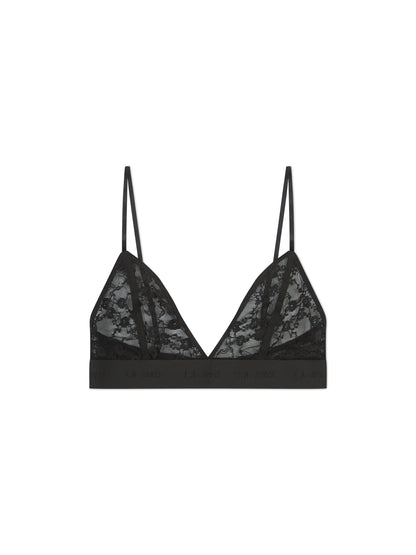 'MONROE' L.A-S LACE TRIANGLE BRALETTE BLACK