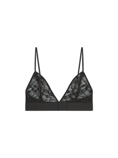 'MONROE' L.A-S LACE TRIANGLE BRALETTE BLACK
