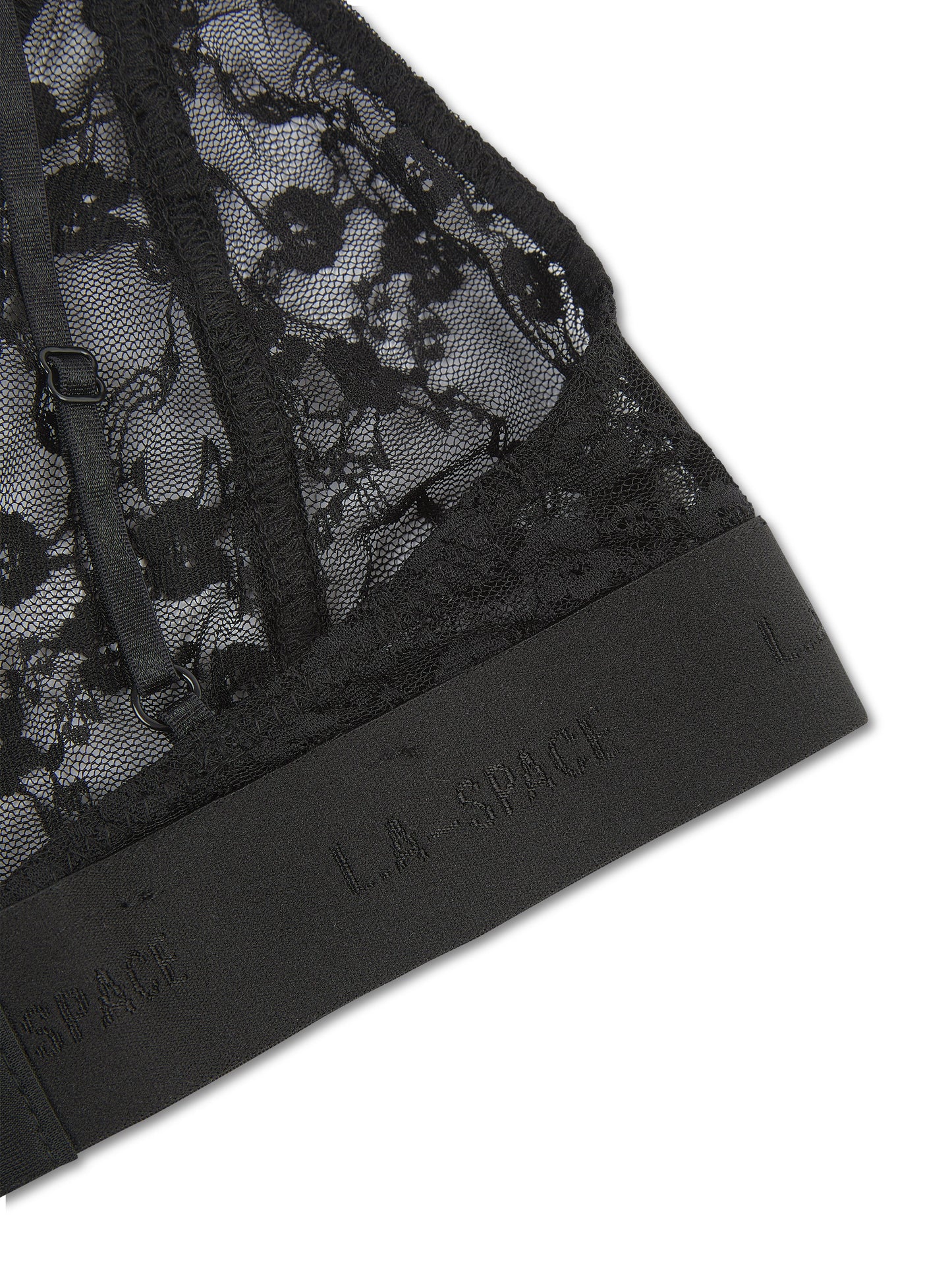 'MONROE' L.A-S LACE TRIANGLE BRALETTE BLACK