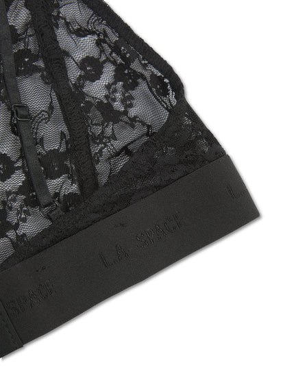 'MONROE' L.A-S LACE TRIANGLE BRALETTE BLACK