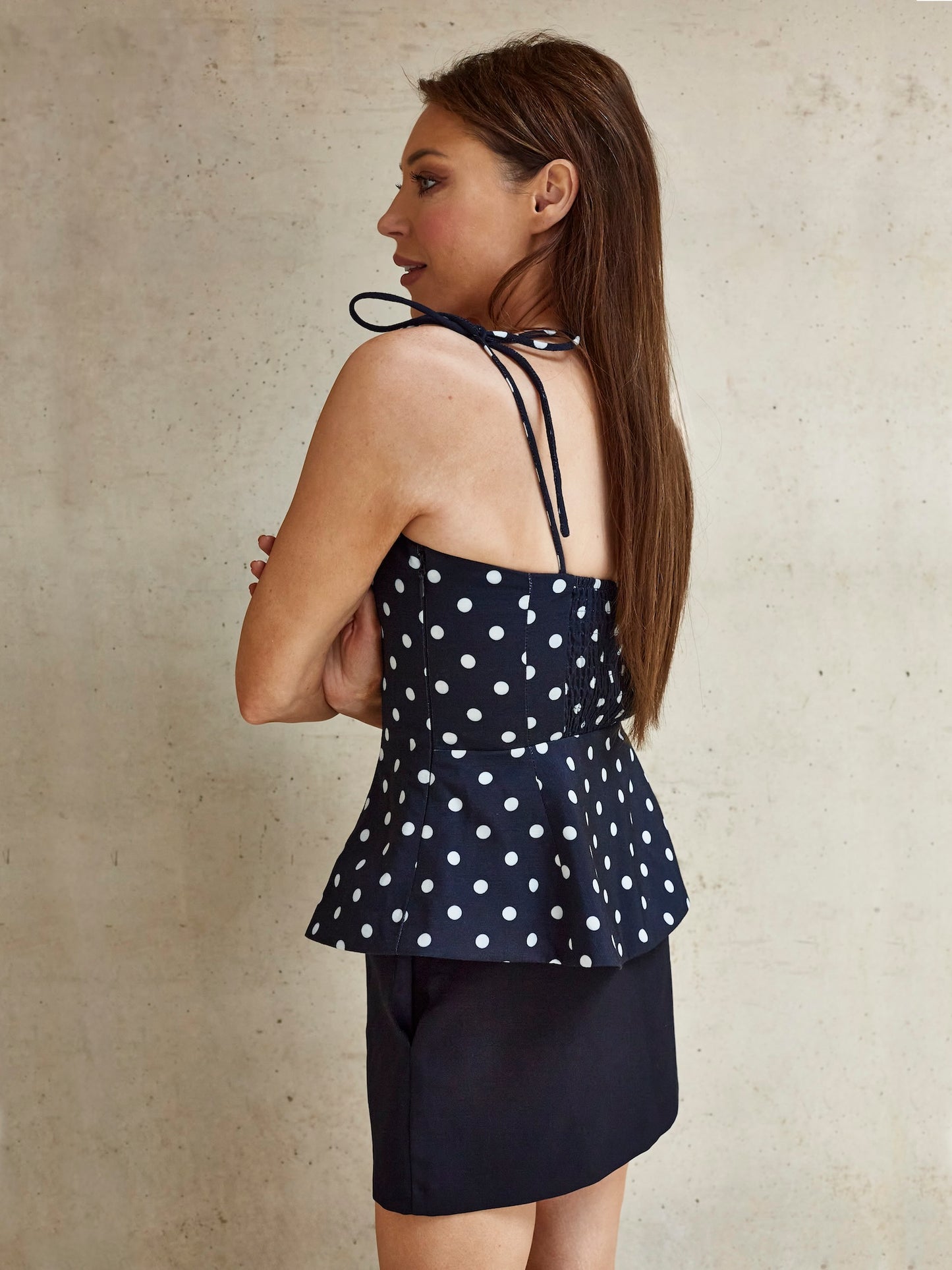 'KIT' TAILORED A LINE SKORT NAVY