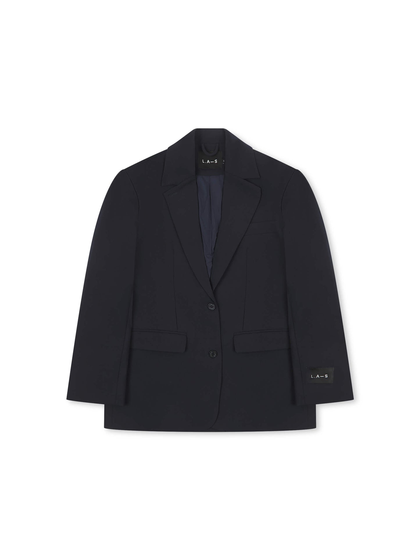 'BEAU' OVERSIZED SINGLE BREAST BLAZER NAVY