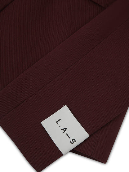'ASTON' STRUCTURED HOURGLASS CINCHED WAIST BLAZER BURGUNDY