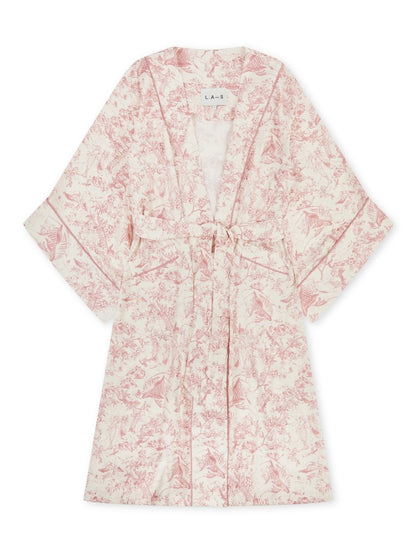 L.A-S SIGNATURE TOILE ROBE ROSE TOILE
