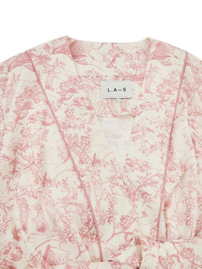 L.A-S SIGNATURE TOILE ROBE ROSE TOILE