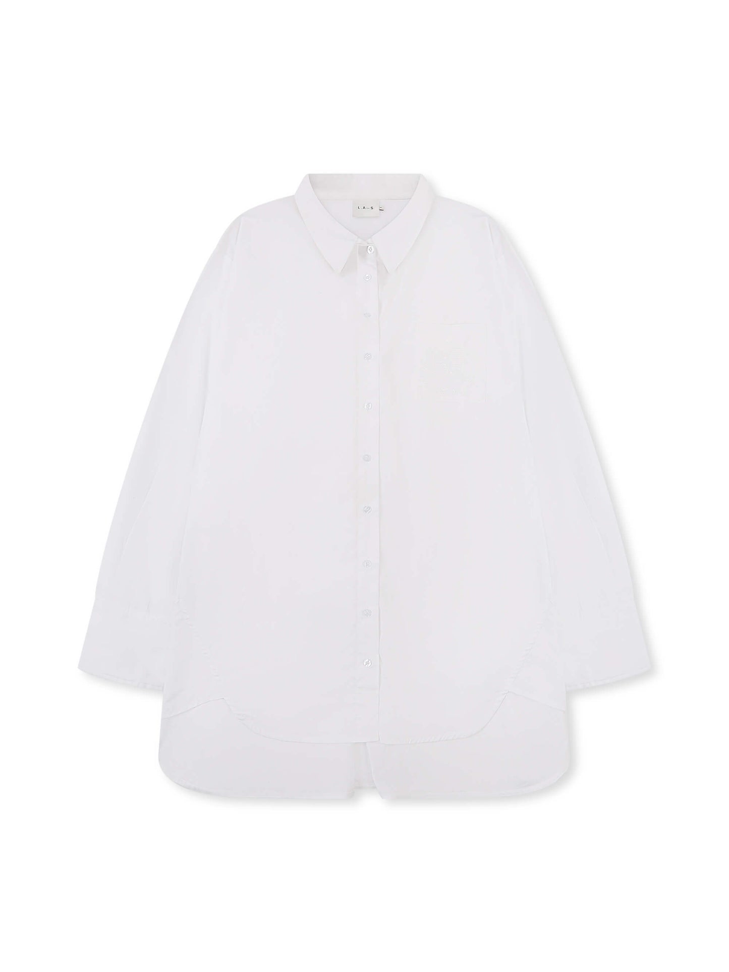 ‘EASY DOES IT’  COTTON BOX PLEAT SHIRT WHITE