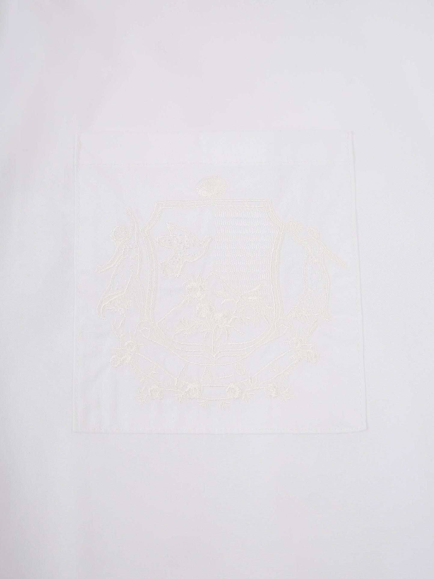 ‘EASY DOES IT’  COTTON BOX PLEAT SHIRT WHITE