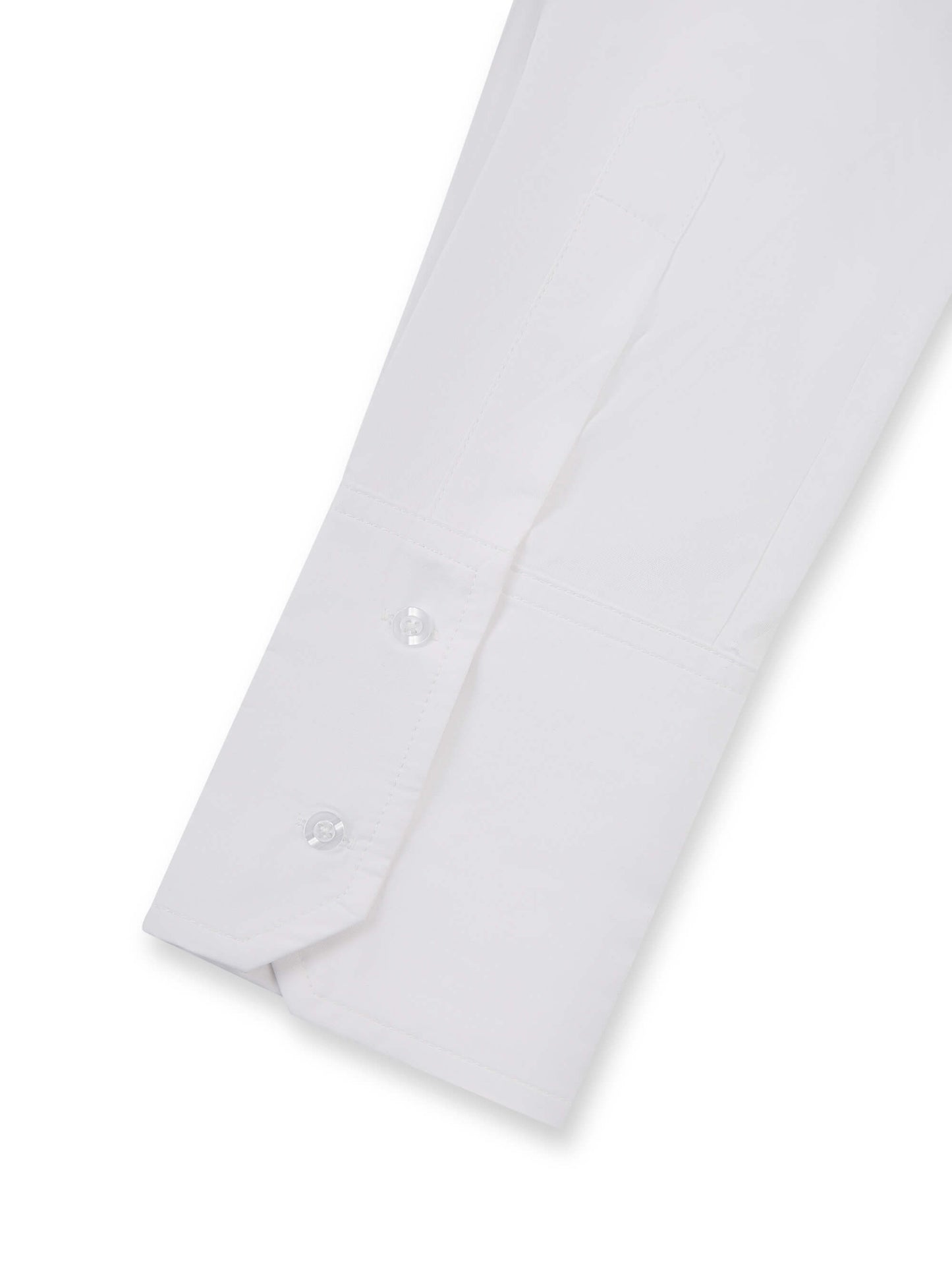 ‘EASY DOES IT’  COTTON BOX PLEAT SHIRT WHITE