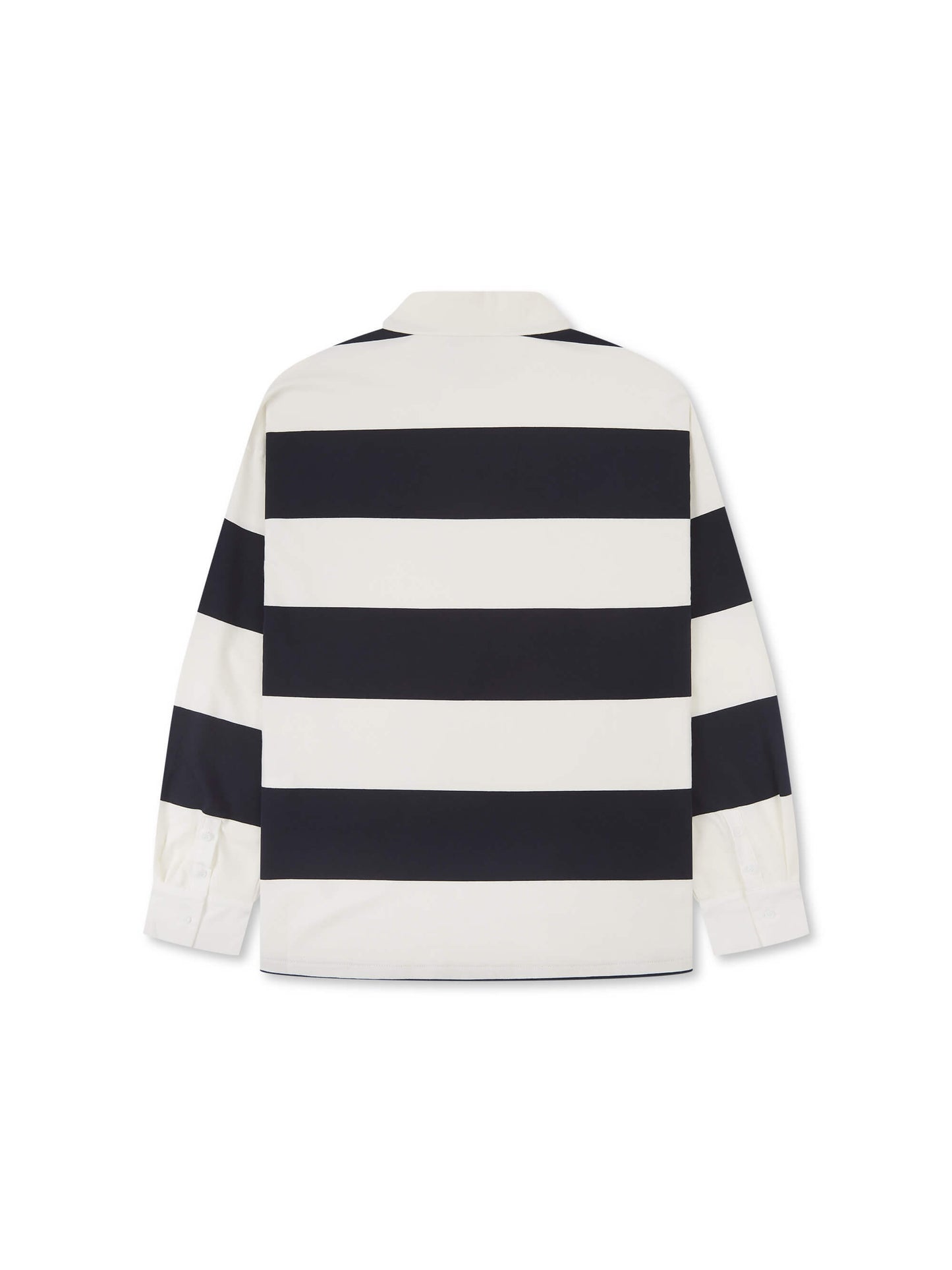 'CLEMENCE' VARSITY STRIPED RUGBY TOP NAVY